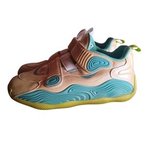AND1 Athletic Shoes Florescent Blue & Green And Matellic Cream